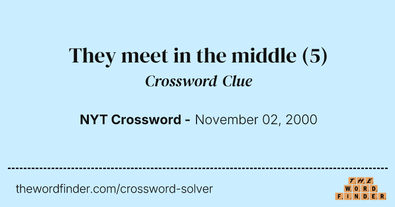 They meet in the middle crossword clue image