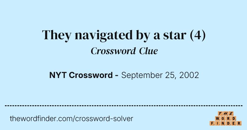 They navigated by a star crossword clue image