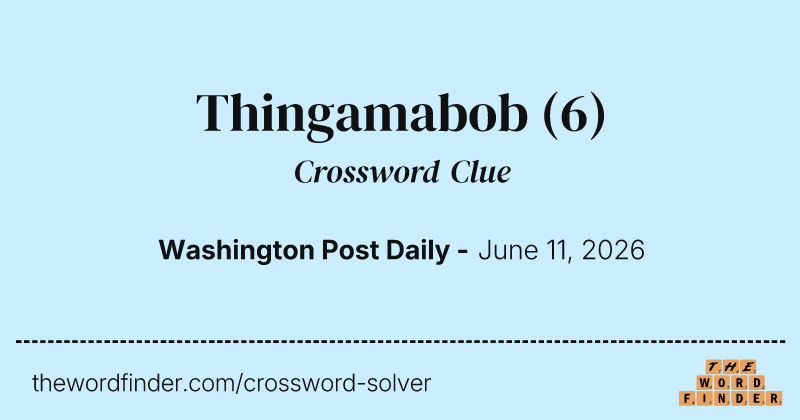 Thingamabob crossword clue image