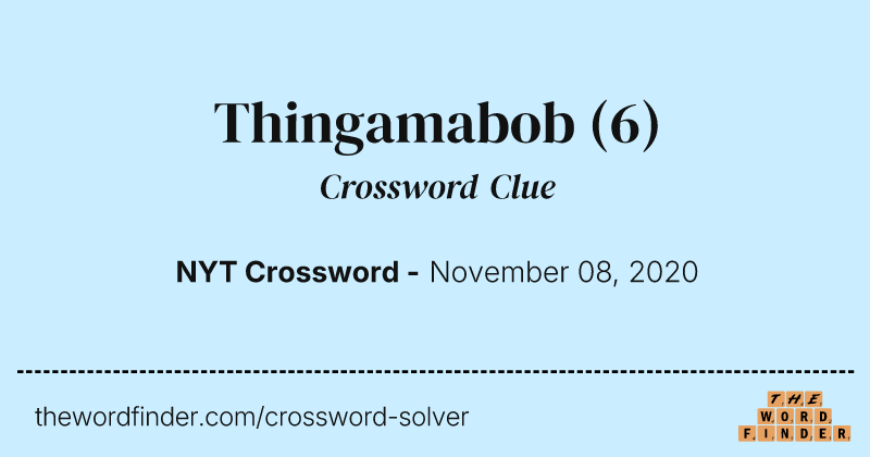 Thingamabob crossword clue image