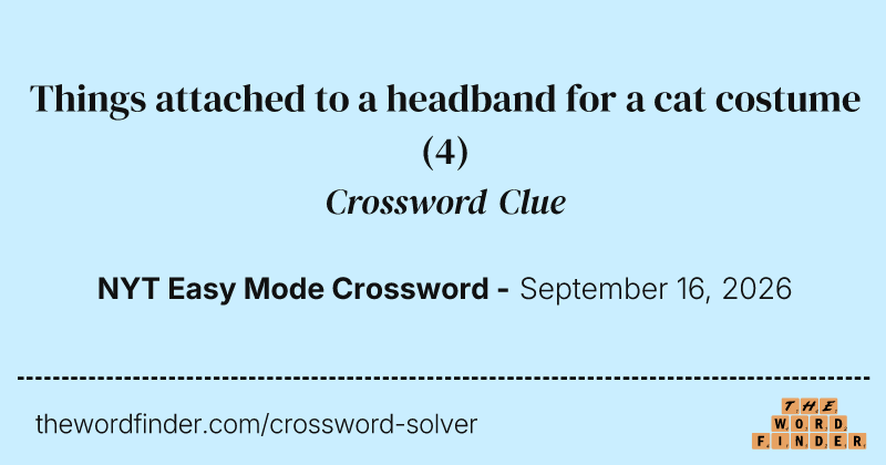 Things attached to a headband for a cat costume crossword clue image