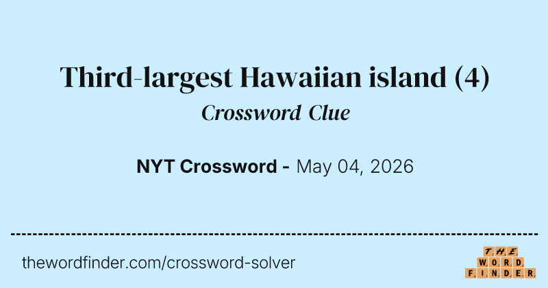 Third-largest Hawaiian island crossword clue image