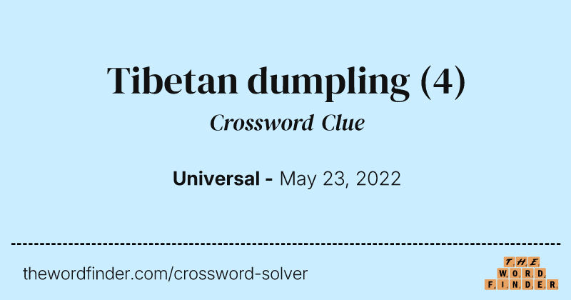 Tibetan dumpling crossword clue image