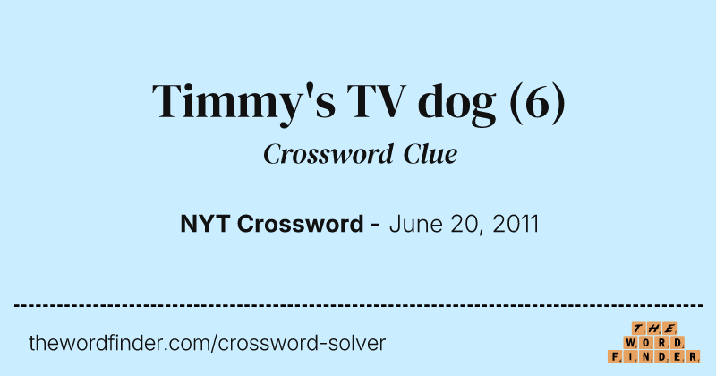 Timmy's TV dog crossword clue image