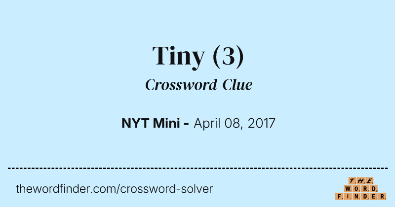 Tiny crossword clue image