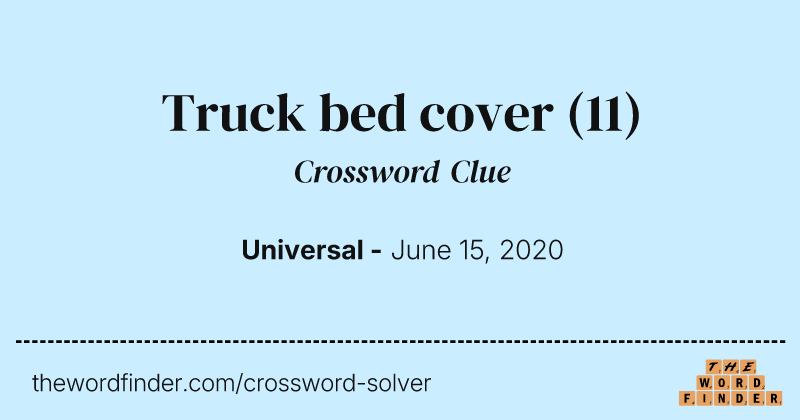 Truck bed cover crossword clue image