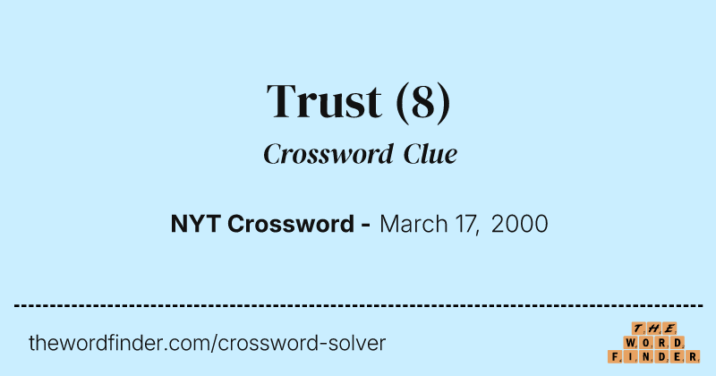 Trust crossword clue image