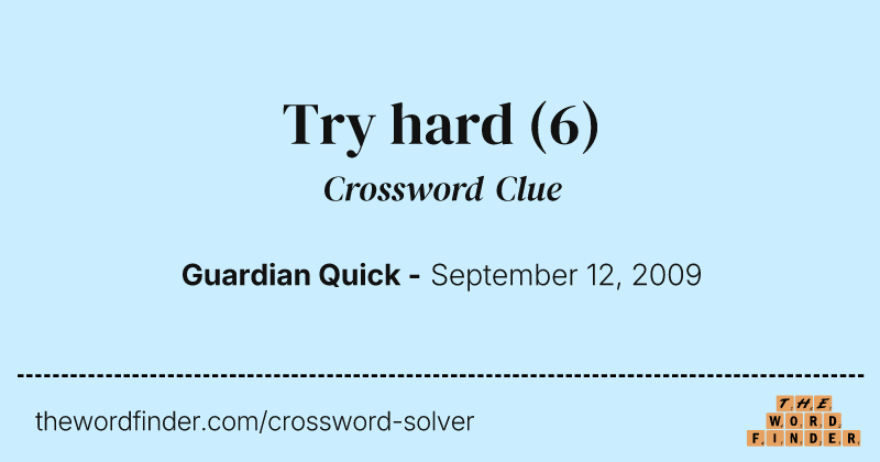 Try hard crossword clue image