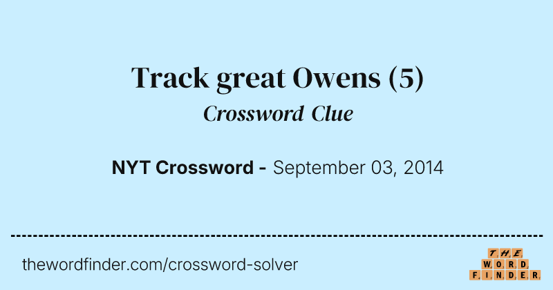 Track great Owens crossword clue image