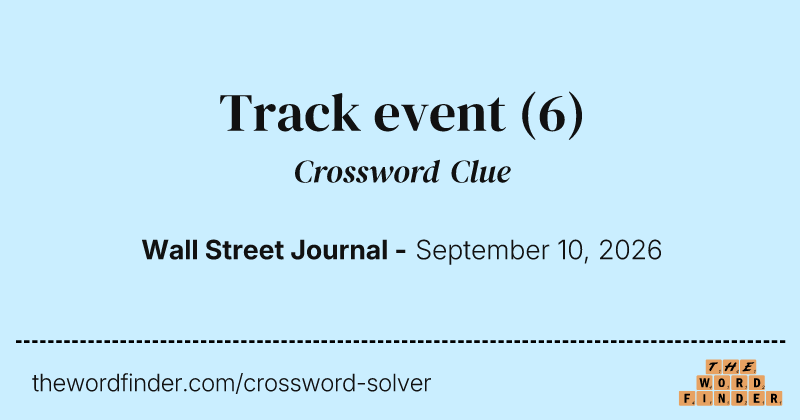 Track event crossword clue image