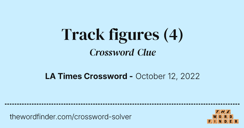 Track figures crossword clue image