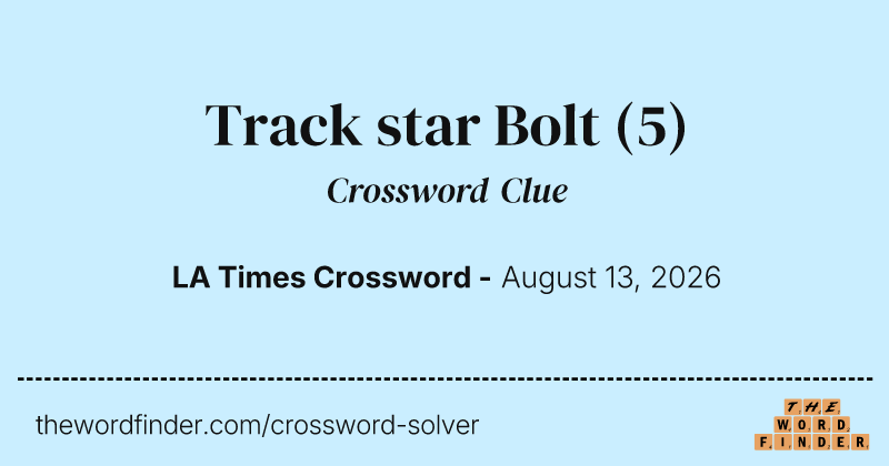 Track star Bolt crossword clue image