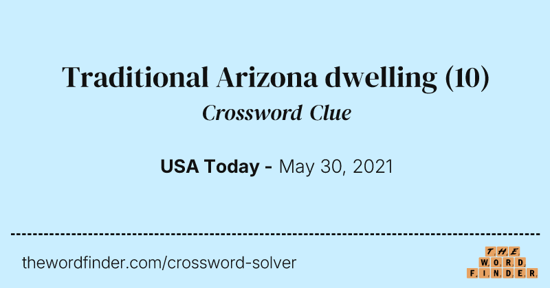 Traditional Arizona dwelling crossword clue image