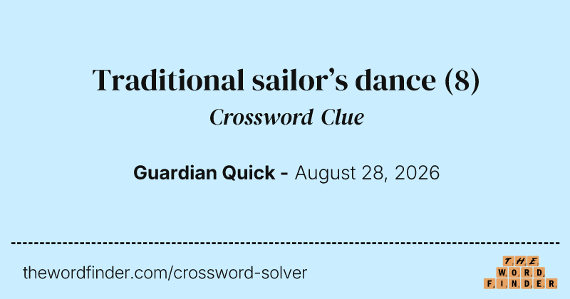 Traditional sailor’s dance crossword clue image