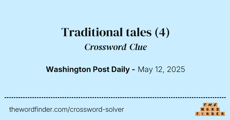 Traditional tales crossword clue image