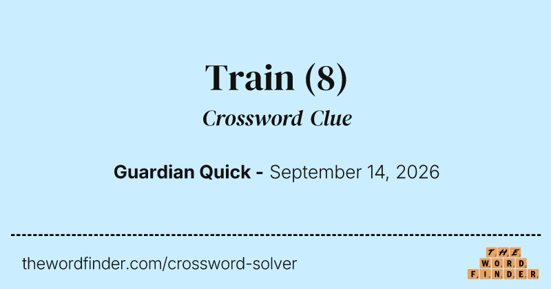 Train crossword clue image