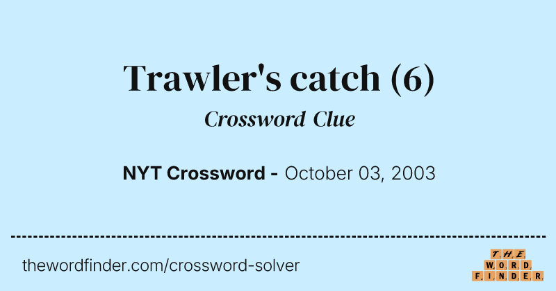 Trawler's catch crossword clue image