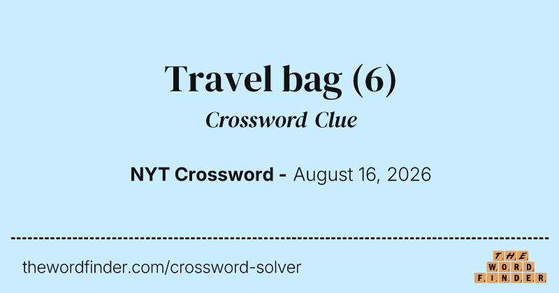 Travel bag crossword clue image