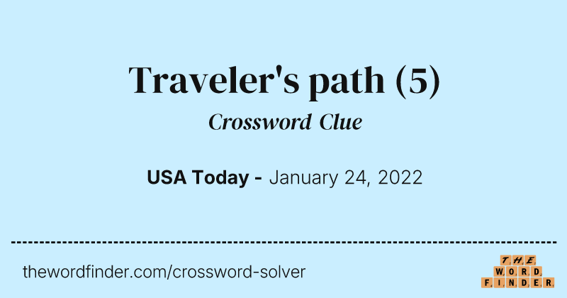 Traveler's path crossword clue image