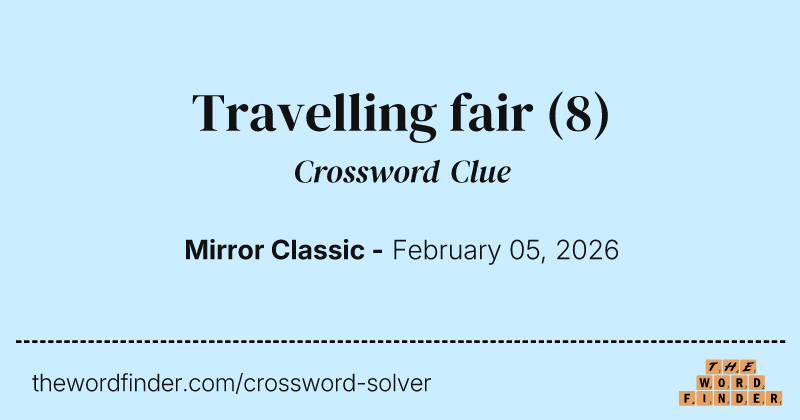 Travelling fair crossword clue image