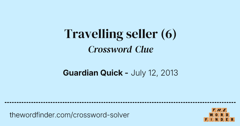 Travelling seller crossword clue image