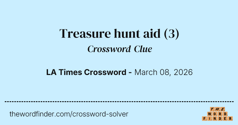 Treasure hunt aid crossword clue image