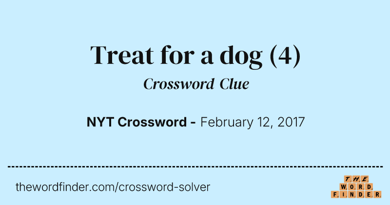 Treat for a dog crossword clue image
