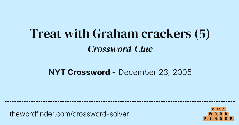 Treat with Graham crackers crossword clue image