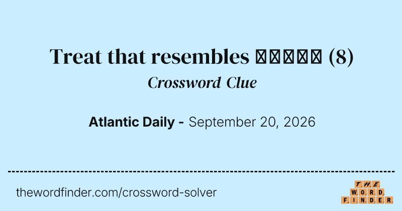 Treat that resembles ⚫️🟢⚫️ crossword clue image