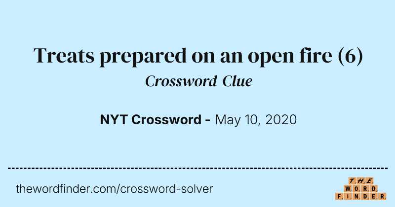 Treats prepared on an open fire crossword clue image
