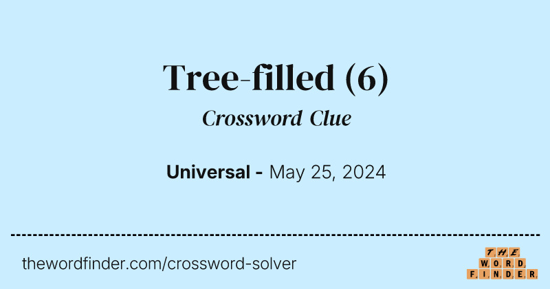 Tree-filled crossword clue image