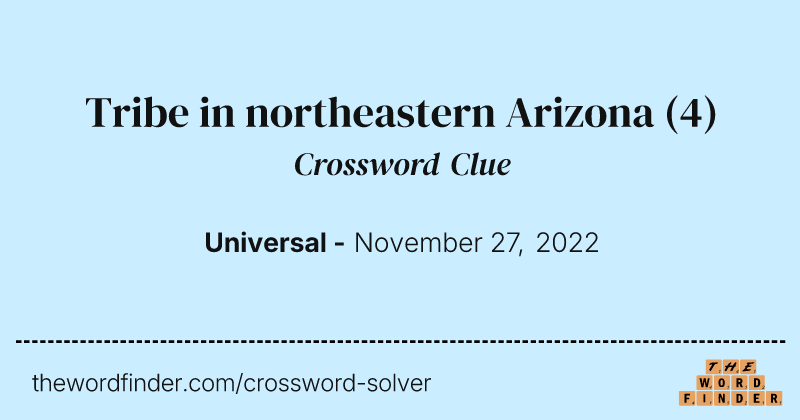 Tribe in northeastern Arizona crossword clue image