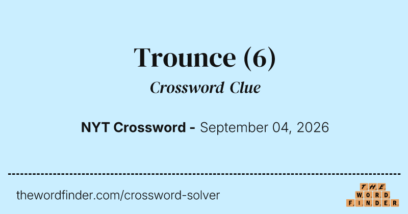 Trounce crossword clue image