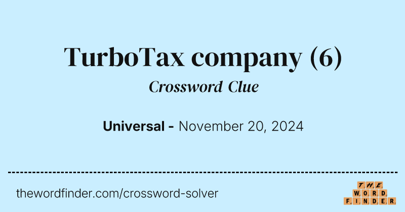 TurboTax company crossword clue image