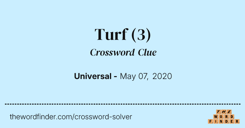 Turf crossword clue image
