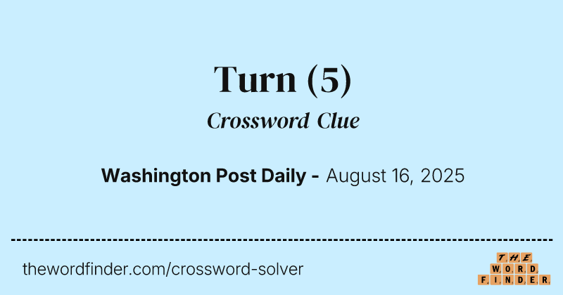 Turn crossword clue image