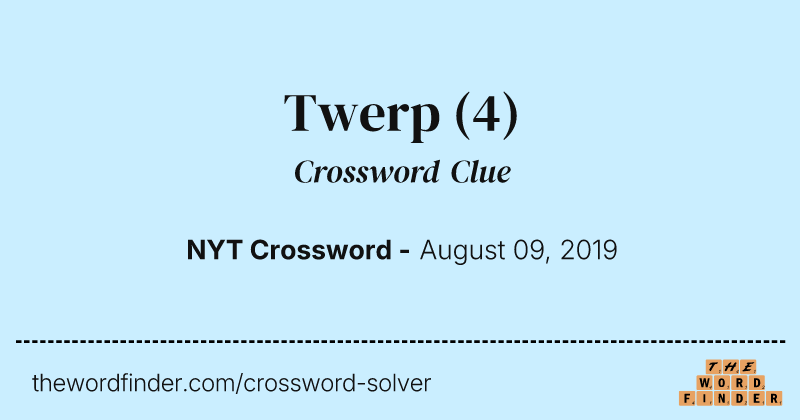Twerp crossword clue image