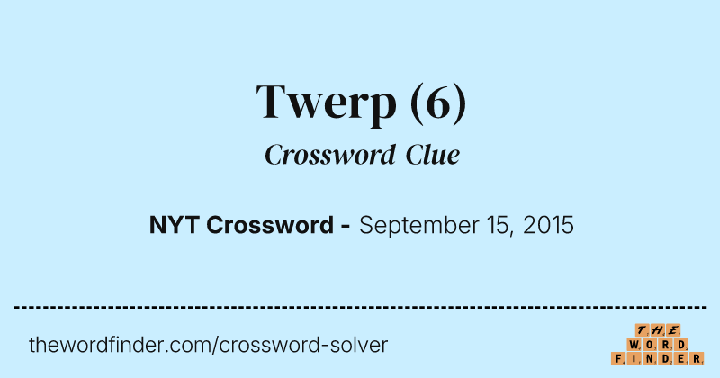 Twerp crossword clue image