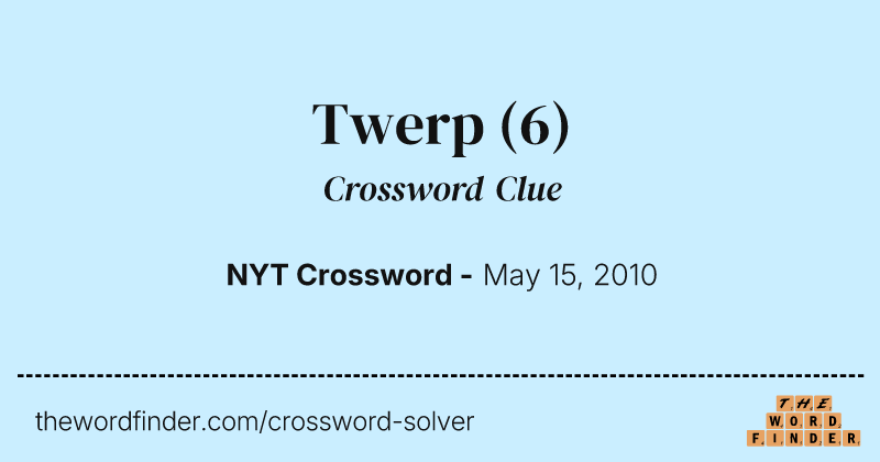 Twerp crossword clue image