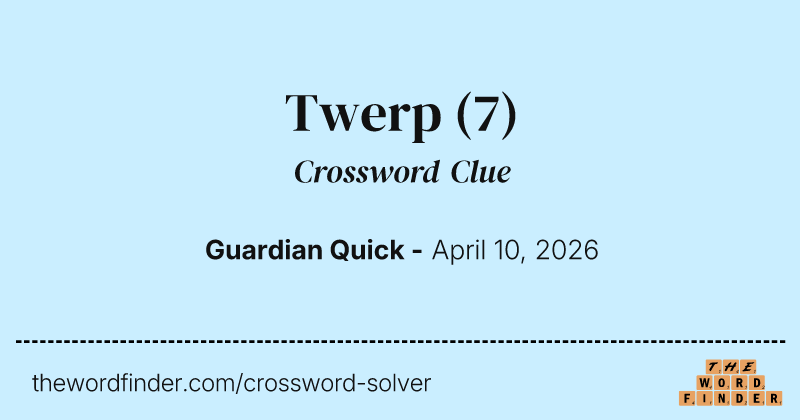 Twerp crossword clue image