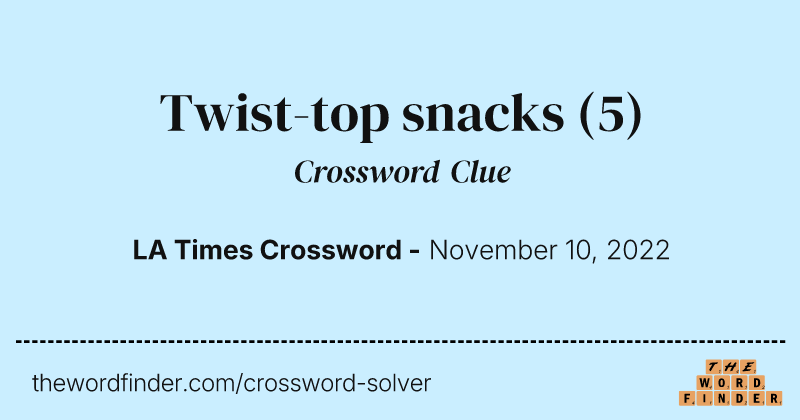 Twist-top snacks crossword clue image