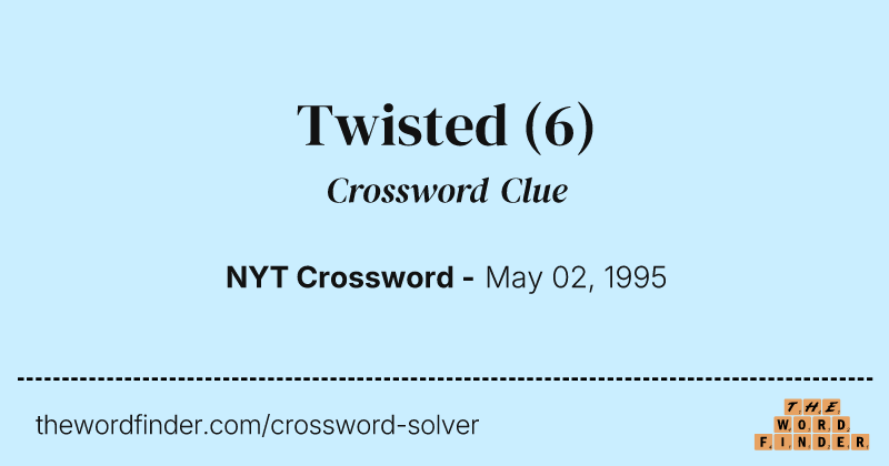 Twisted crossword clue image