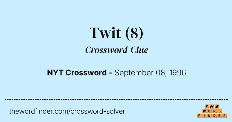 Twit crossword clue image