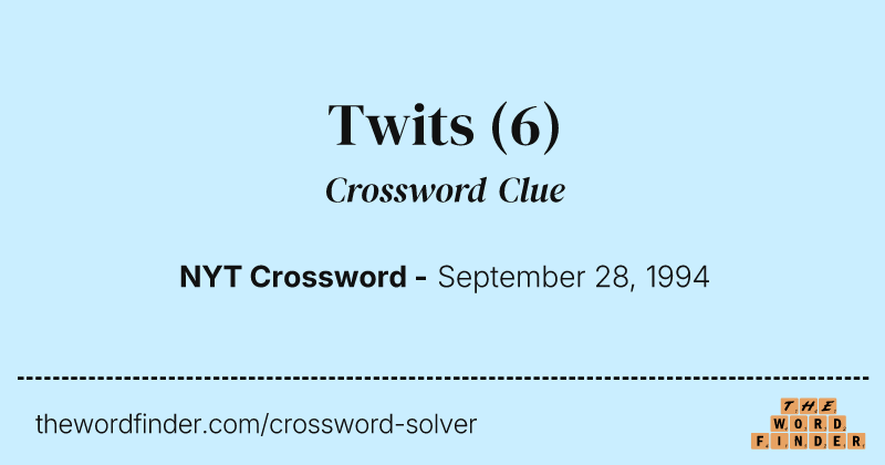 Twits crossword clue image