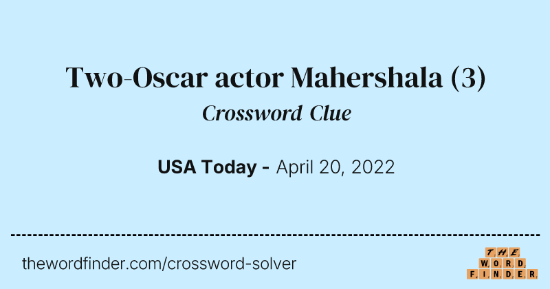 Two-Oscar actor Mahershala crossword clue image
