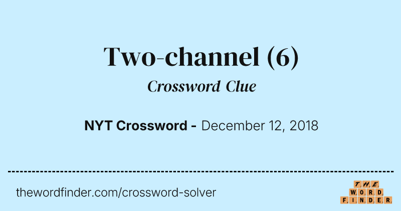 Two-channel crossword clue image