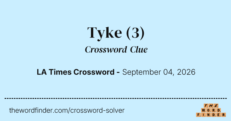 Tyke crossword clue image