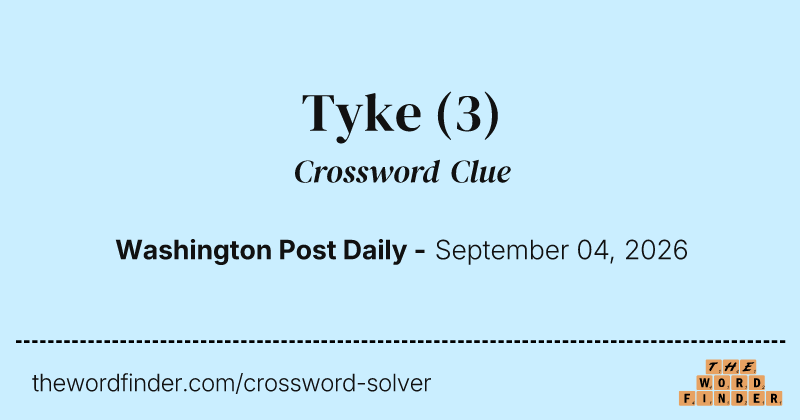 Tyke crossword clue image