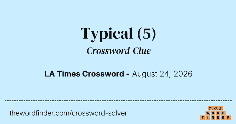 Typical crossword clue image