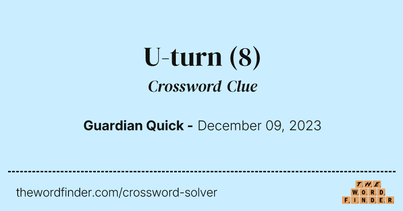 U-turn crossword clue image